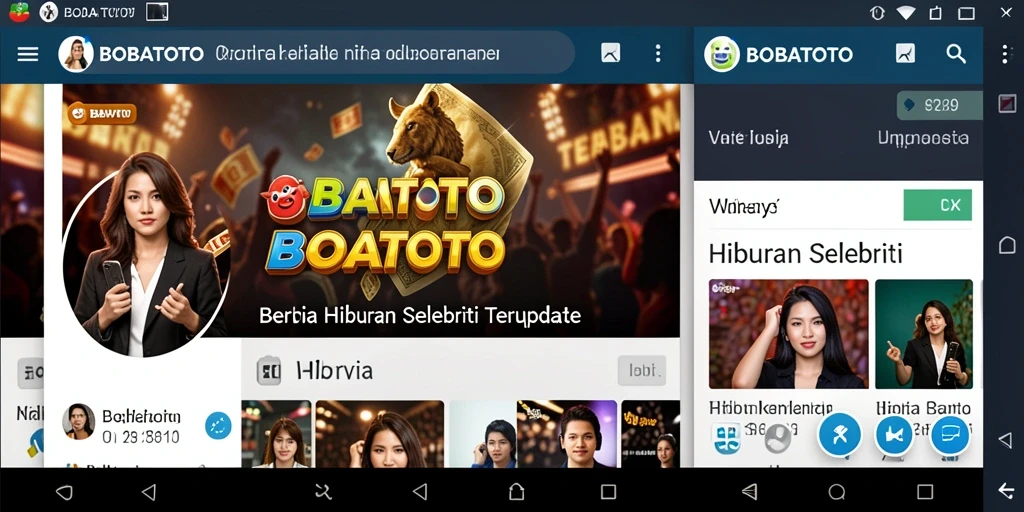 Antarmuka BOBATOTO yang menarik dan informatif untuk berita hiburan selebriti.