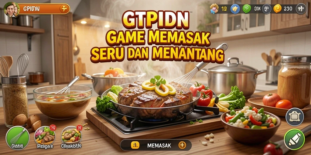 Tampilan antarmuka GTPIDN yang menarik saat memasak.