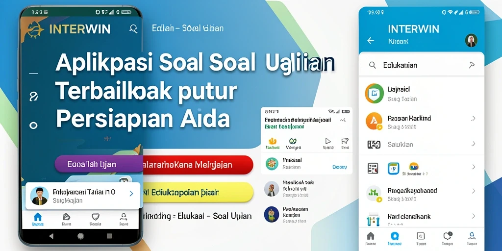 Antarmuka aplikasi INTERWIN yang ramah pengguna untuk Soal Ujian.