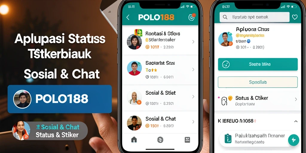 Tampilan antarmuka aplikasi POLO188 dengan stiker variatif.