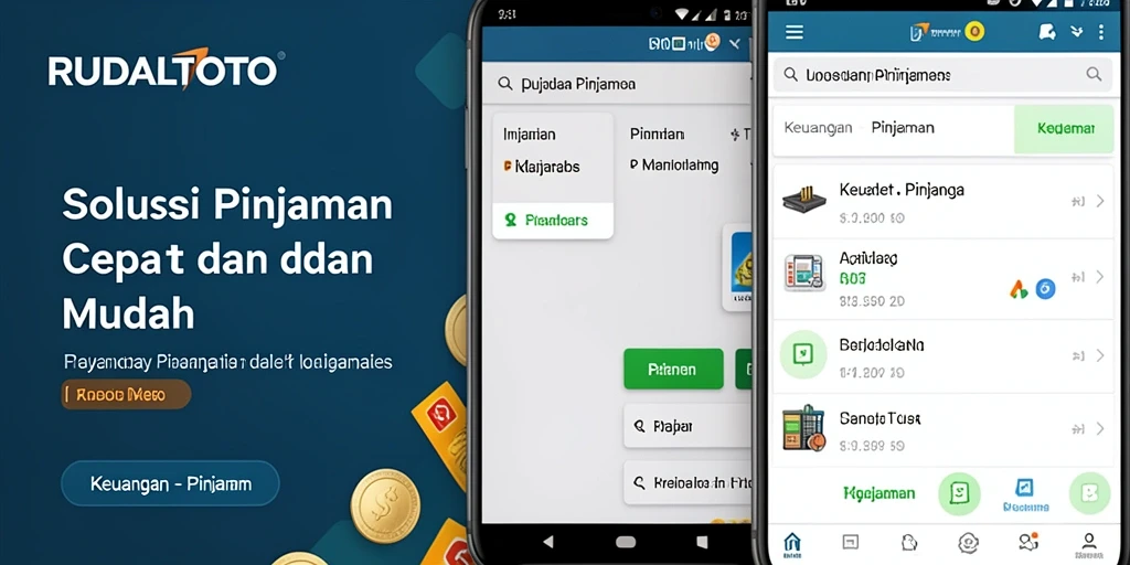 Antarmuka aplikasi RUDALTOTO yang memudahkan proses pinjaman.