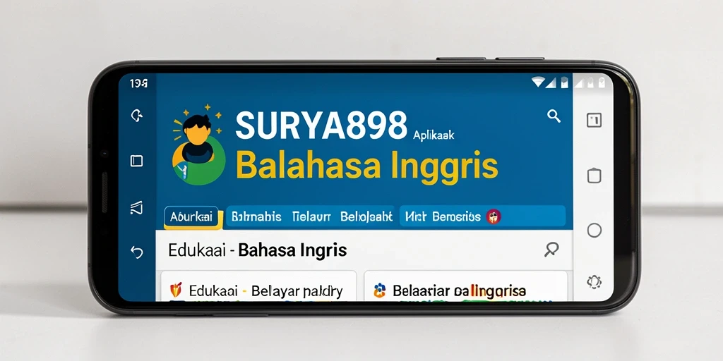 Tampilan antarmuka SURYA898 untuk belajar Bahasa Inggris yang inovatif.